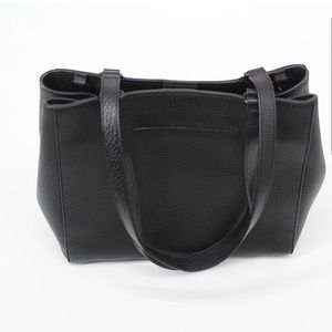 Dagne Dover Allyn Leather Tote in Onyx